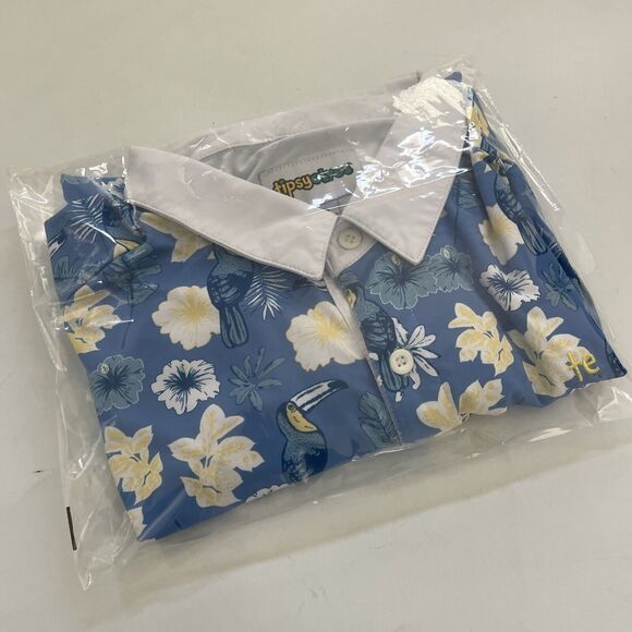 Tipsy Elves Hawaiian Shirt Button Up XL TOUCAN Beachy Surf Golfing Preppy Floral - Picture 8 of 8